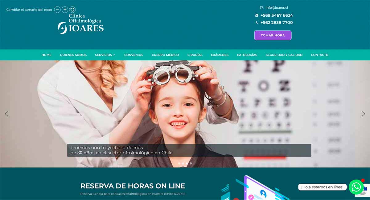Ioares, clinicas oftalmologicas en Santiago